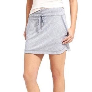 Athleta Techie Terry Gray Space Dyed Skirt
